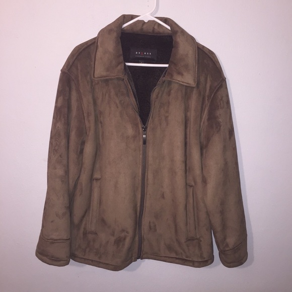 Men’s Brown Winter Jacket Faux Fur Lining - Picture 1 of 6